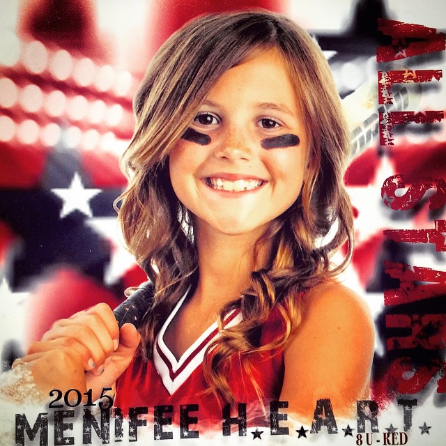 Softball Lainey #menifee #red #heart