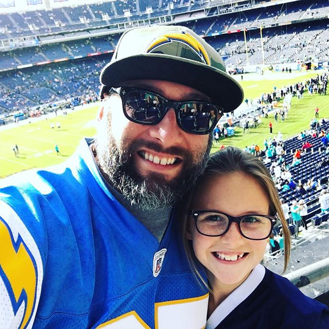 The San Diego Chargers Final Home Stand? #LaineyBug #BoltUp #LAChargers #SadDre #HappyDad #Bittersweet