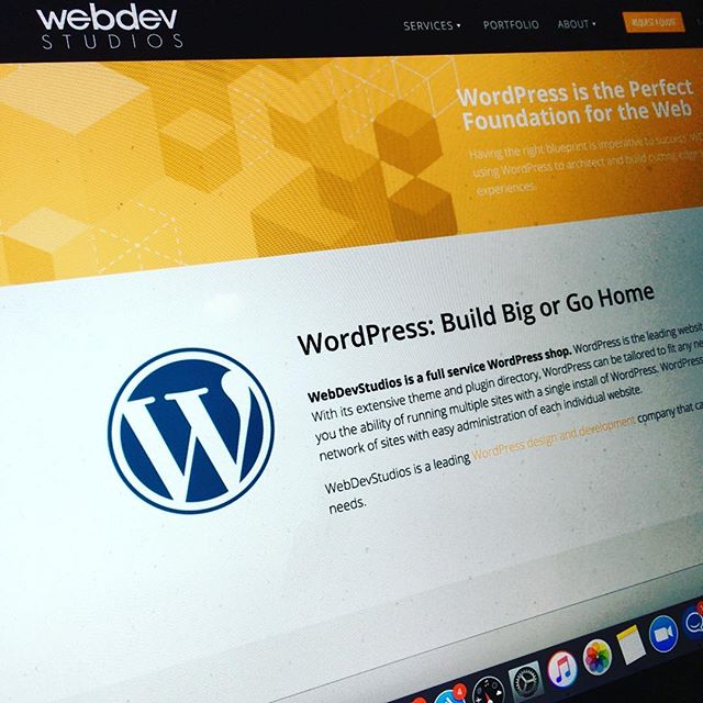 I love my work. We create awesome WordPress websites and applications for companies like yours! If you have a web project coming up, give us a shout!  https://WebDevStudios.com