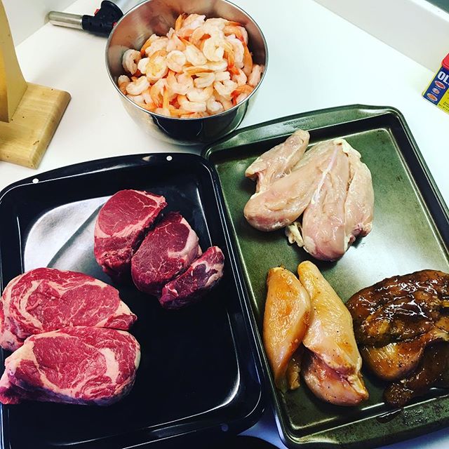 It's about to go down! #BBQ #Drecipes #Chicken #Steak #Shrimp