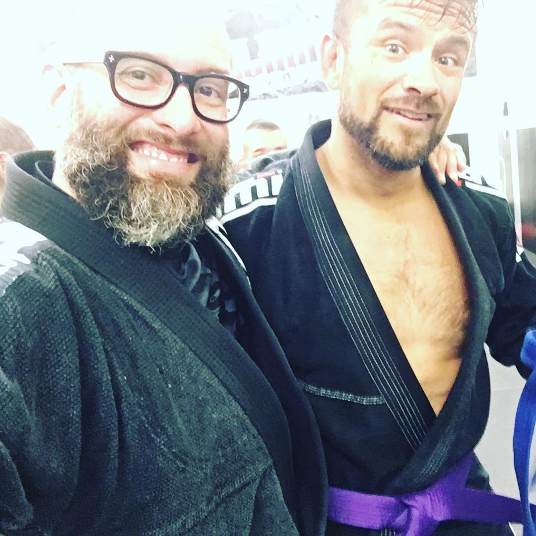 My bro and training partner is a monster, and earned his purple belt this evening. I'm honored to call this man a friend and a team mate. Well deserved Jared! You earned it! #carlsoncracieteam #cgt #purple #oss
