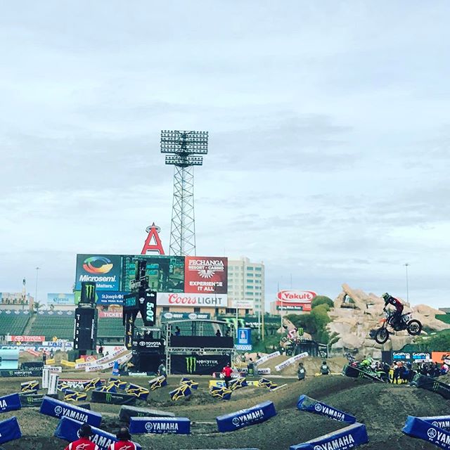 About to go down! #AMA #SuperCross #Anaheim