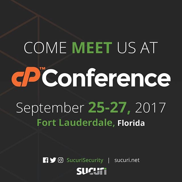 Join me and the @sucurisecurity crew at #cpconference this week!