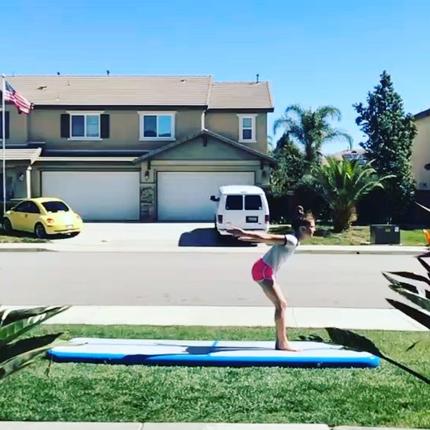 Lainey getting her tumbling practice on! #socal #gymnastics #gymnast