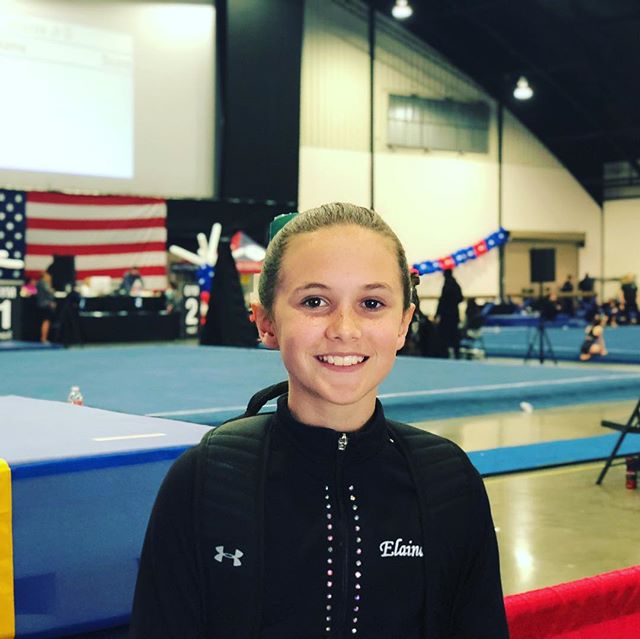 USA Gymnastics State Championships. Lainey is ready! Warmups starting soon.