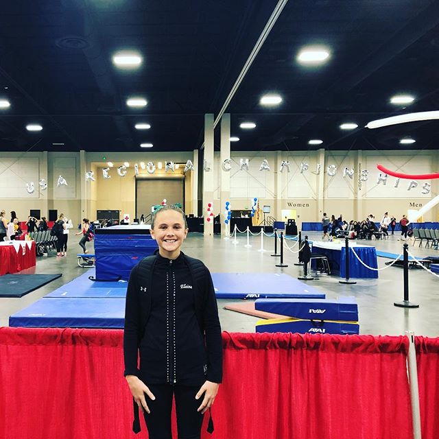 USA Regional Championships in Salt Lake City. You made it to the show kid. Have fun today. Leave it all on the mats! #gymnastics #floor #beam #bars #vault #laineybug #champion #SCEGA